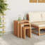 2 - Person Wood Patio Dining Set with Square Table