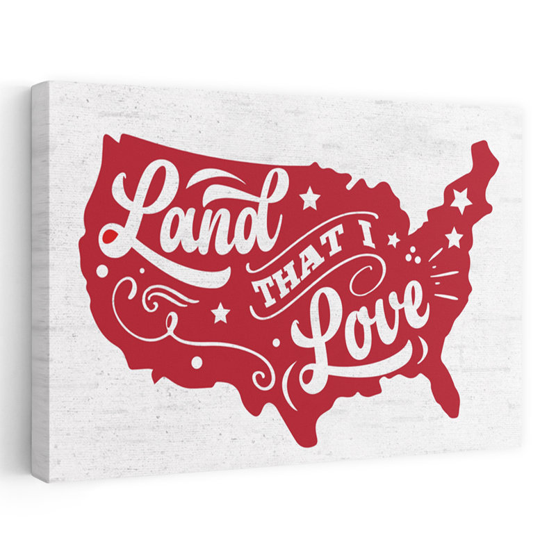Land That I Love Abstract Contemporary Landscape Art, H 24 po x l 36 po