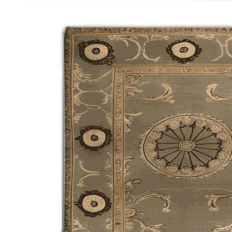 Tapis d'intérieur et d'extérieur brun français, Rectangulaire 2 pi x 3 pi