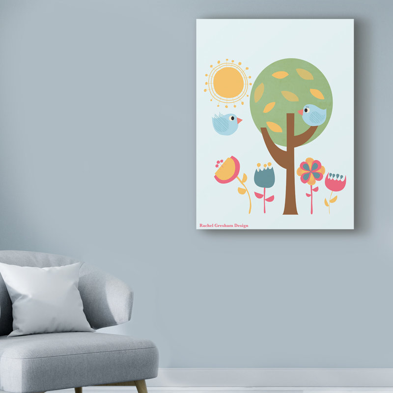 « summer oiseaux », art sur toile, H 19 po x l 14 po x P 2 po