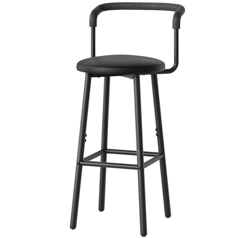 Karpenko Upholstered Counter Stools Bar Stools Kitchen Chairs with Metal Frame