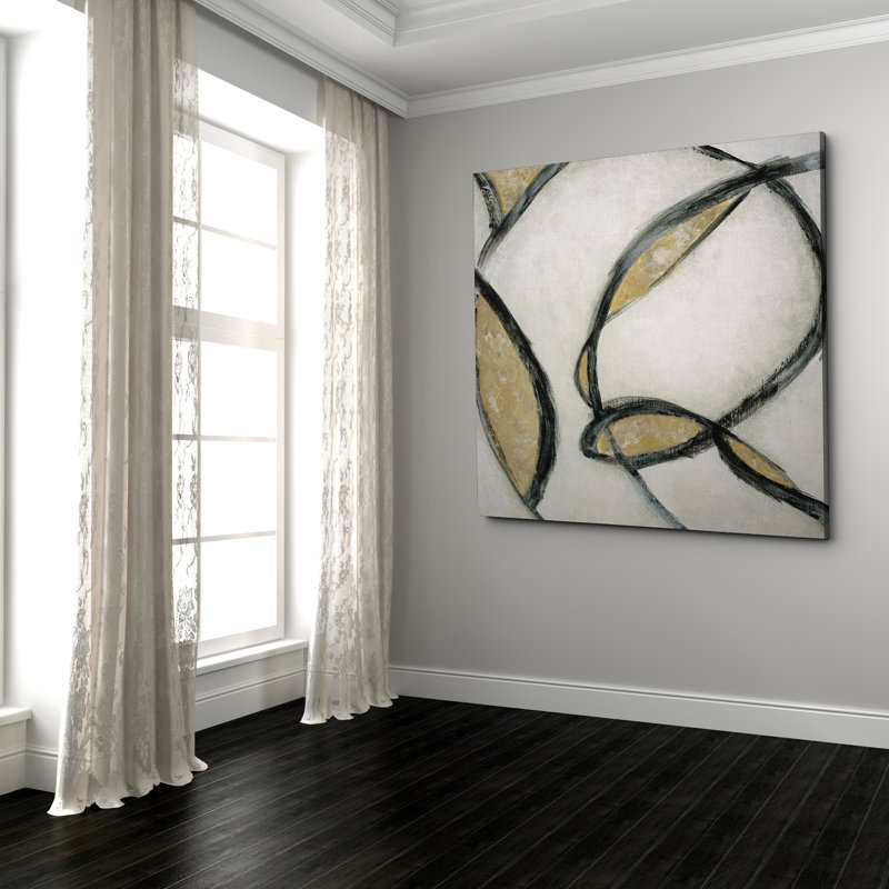 « entrelacé »-reproduction d’art, H 16 po x l 16 po x P 1,5 po, Toile tendue