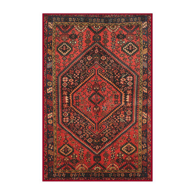 Tapis traditionnel rouge / noir Wishek