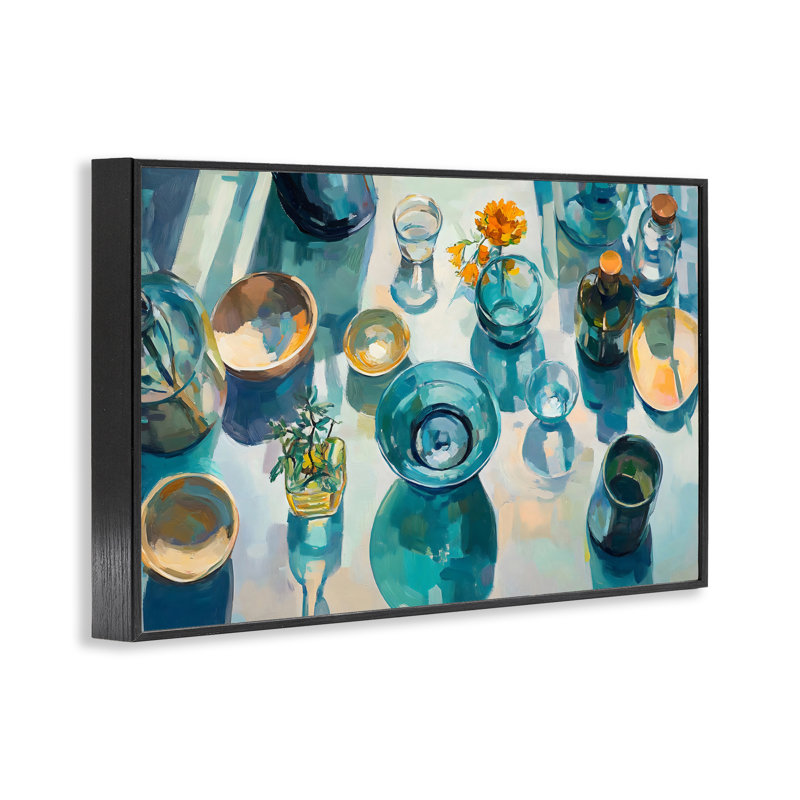 Cadre de table de petit déjeuner en verre, estampe numérique, design by Creative Studio, H 12 po x l 18 po