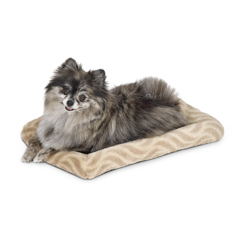 Extra Large Tan Polyester Bolster Pet Bed for Giant Breeds
