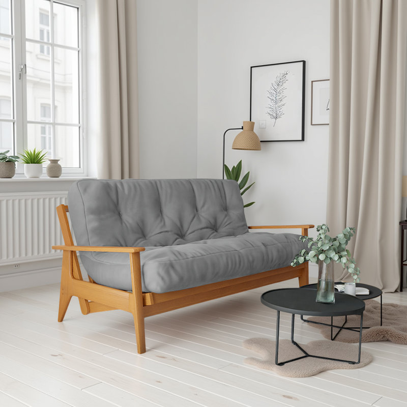 Matelas en mousse pour canapé-lit Futon de Lipson - , certifié CertiPUR-US, sans cadre, Simple, Gris, 8"