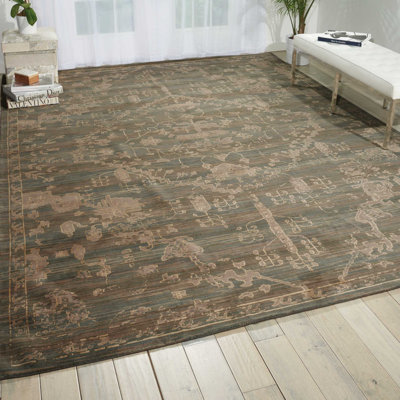 Tapis éclectique brun Dewitt
