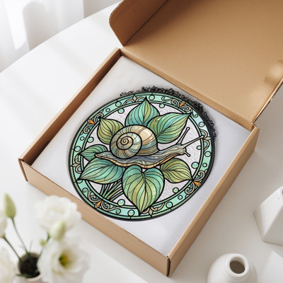 Panneau de vitrail Snail Art