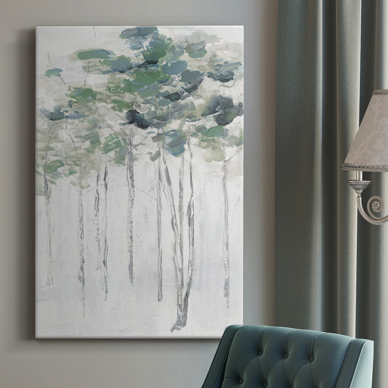 «Impasto Tree Line II» sur toile, H 12 po x l 8 po x P 1 po