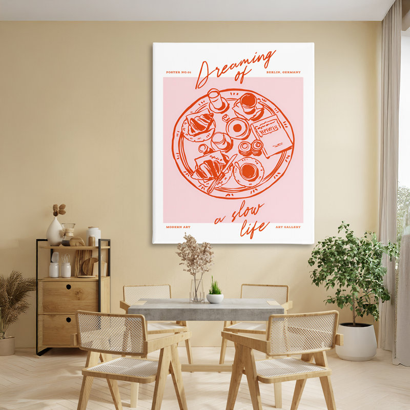 Toile rêvant d'une vie lente, design par The Prints Vibe, 48 x 36