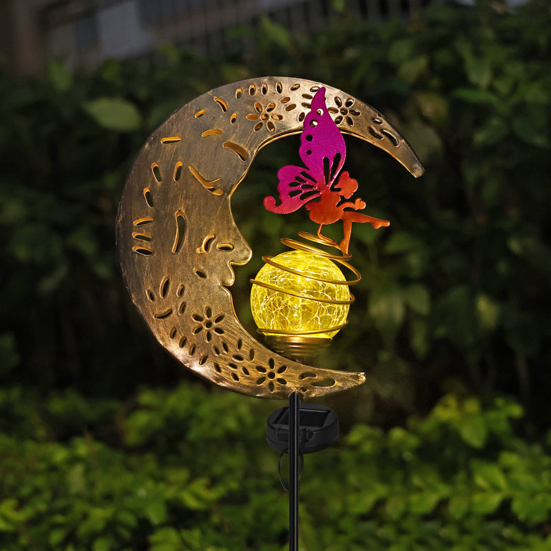Hunayda Garden Solar Lights Decor,Moon Fairy Pathway Outdoor Stake Lights,Landscape Lights for Yard,Mother's Day Gift