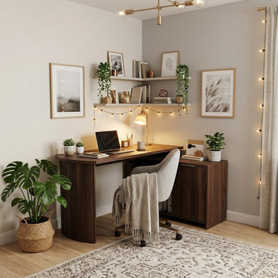 Modular L-Shaped Credenza Desk