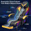 Fauteuil de jeu inclinable et ergonomique en cuir avec haut-parleurs intégrés et lumières DEL Hoffree-69741810