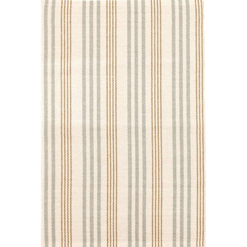 Olive Branch Handwoven Cotton Rug, Runner 2'6" x 12'