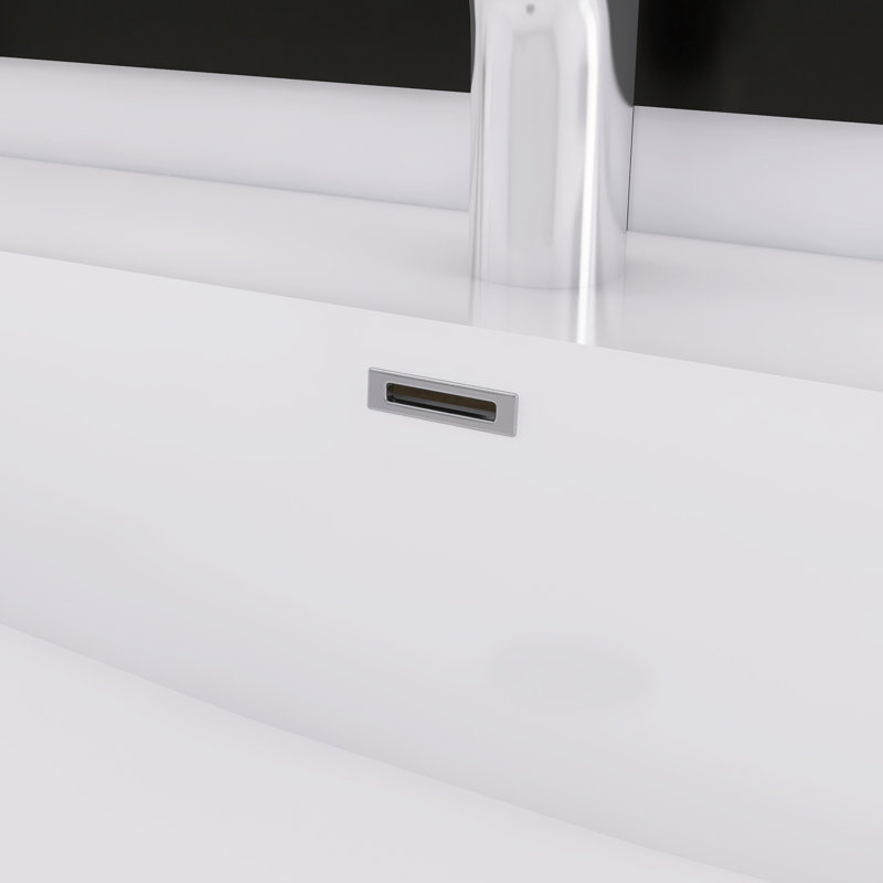 Meuble-lavabo mural simple avec plateau en résine, 42", Chêne naturel