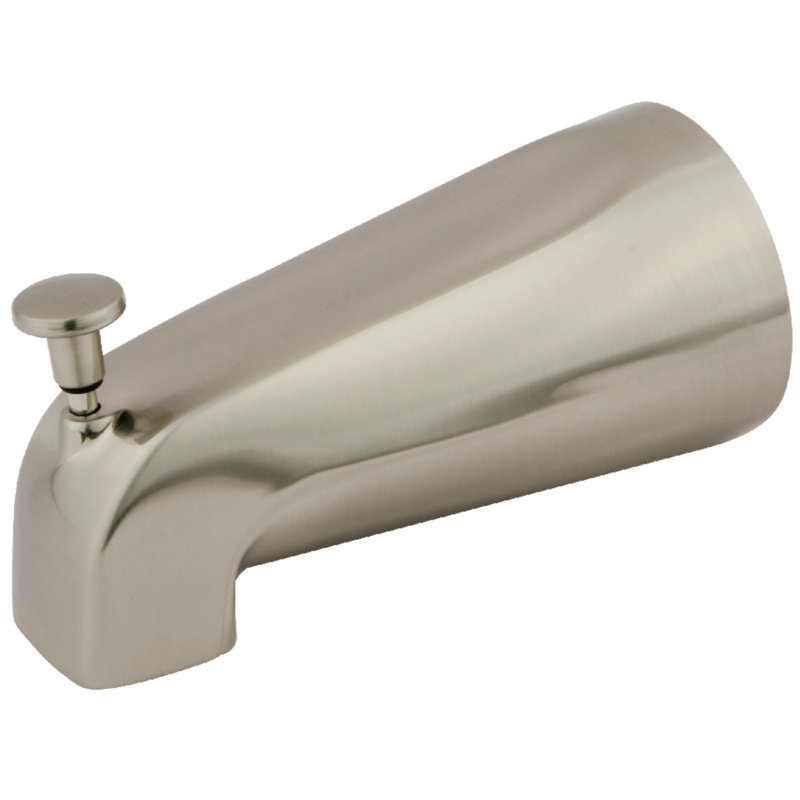 Kingston Brass Shower Scape 5-1/4 Inch Diverter Tub Spout, Brushed Nickel