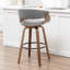 Tabouret pivotant en lin Devlin-791290497