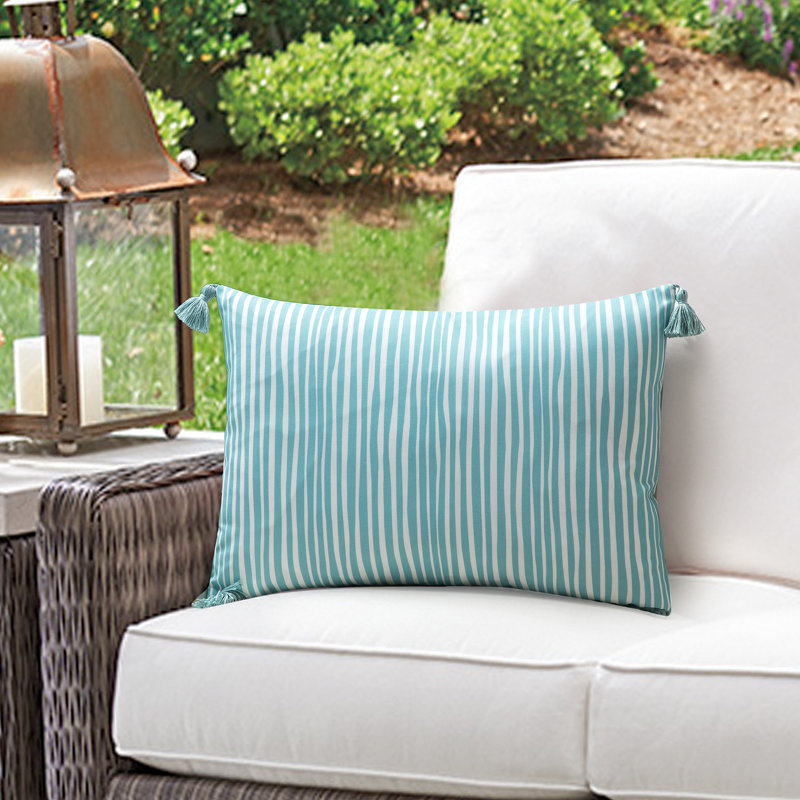 My Cottage Living Outdoor Throw Pillow Cover And Insert, Turquoise