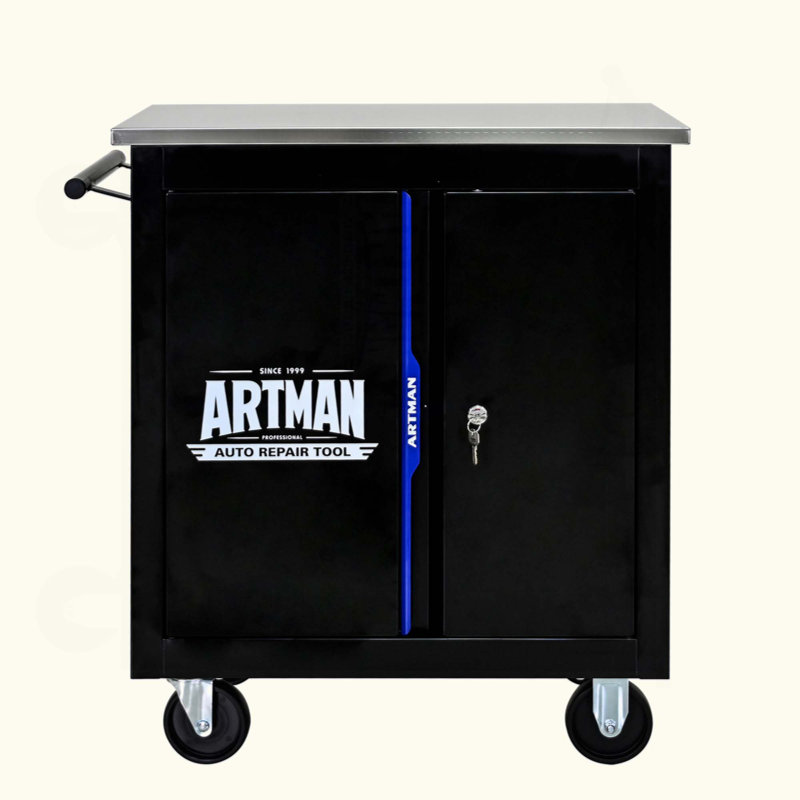 Movable Lockable Double Door Partition With Lock Multi-Functional Hardware Storage Tool Car Auto Repair Locker