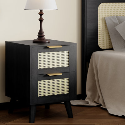 Boho 40cm W Particle Board Bedside Table