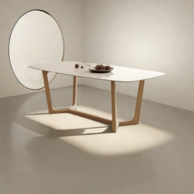 Cream Style Solid Wood Dining Table