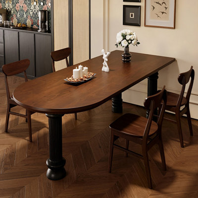 Walnut Rectangular Solid Wood Dining Table
