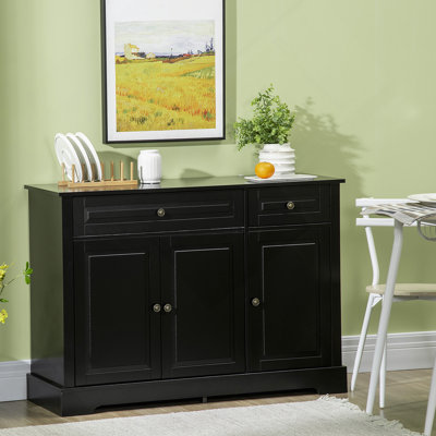 Sideboard Buffet Cabinet, Kitchen Cabinet With Drawers And Adjustable Shelves, Coffee Bar Cabinet