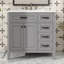 Meuble-lavabo 36 po sans lavabo, base seulement, armoire de rangement avec portes et tiroirs-1438142225