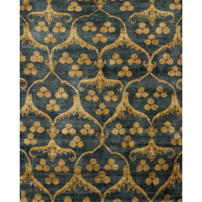 Rumi Hand-Knotted Silk Forest Rug