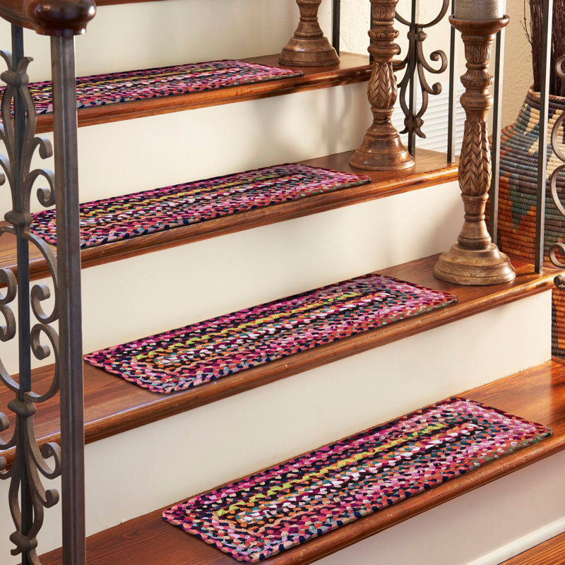 Marcantel Performance Cotton Abstract Indoor Rug, Stair Tread 0' 9" x 2' 6"