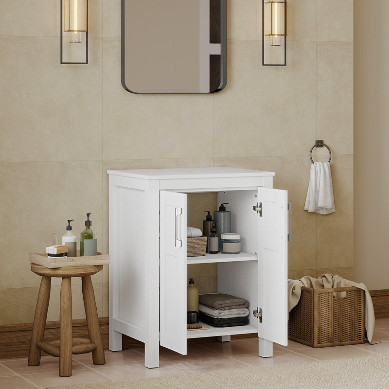 Meuble-lavabo simple l 24 po x P 19 po x H 33 po Frenette, Blanc