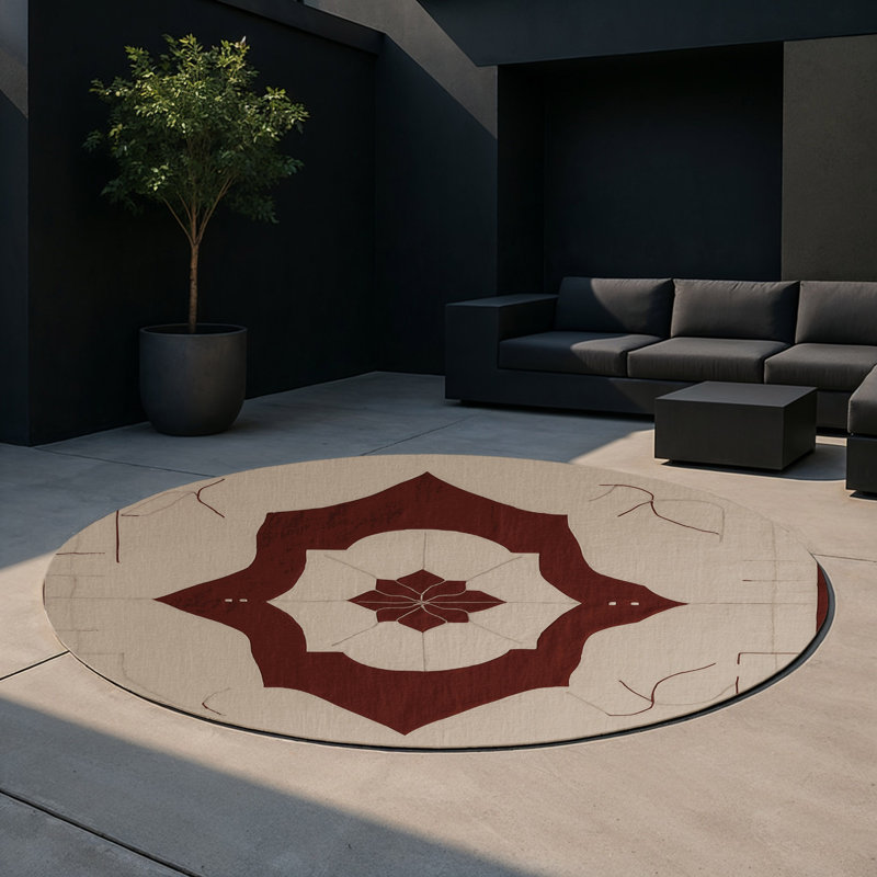 Contour Shift Indoor And Outdoor Area Rug, Round 5'