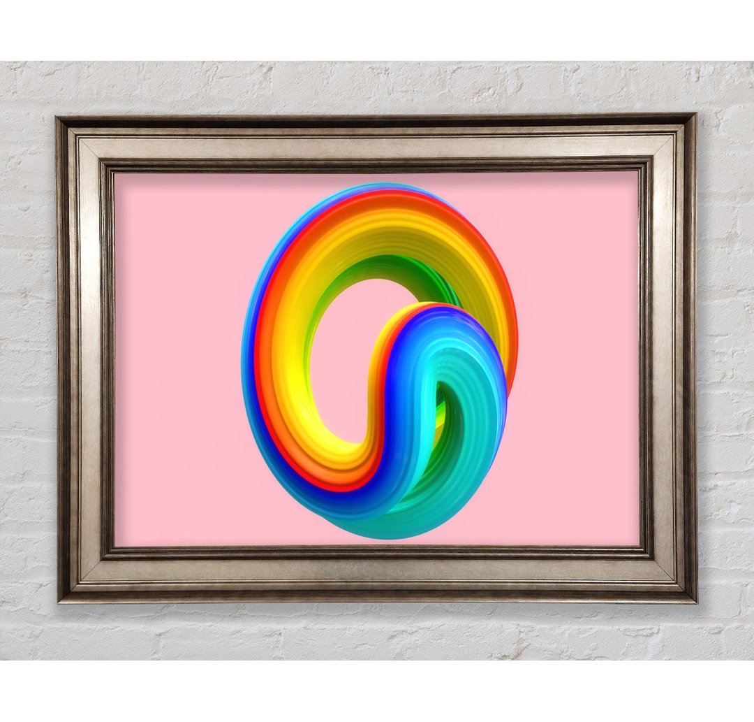 Gerahmtes Leinwandbild The Rainbow Swirl Paste