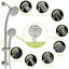 Pomme de douche à effet de pluie de 4,7 po et système de douche à 8 mains, tuyau en acier inoxydable, support réglable, barre coulissante à angle, pomme de douche multifonctionnelle, douche,-115806979