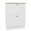2 Drawer Shoe Cabinet with Top Modern Shoe Storage For Hallway Living Room & Bedroom-85515780