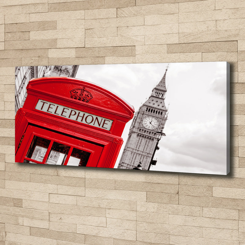 Telephone Booth - Wrapped Canvas Print