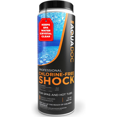 AquaDoc Non-Chlorine Spa Shock for Hot tub - Chlorine Free Tub Treatment & Enhanced to Assist Bromine and Chlorine Sanitizers - 32oz