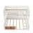 Twin XL Over Queen Solid Wood Bunk Bed with Pegboard and Bookshelves-2031191065-2031191063