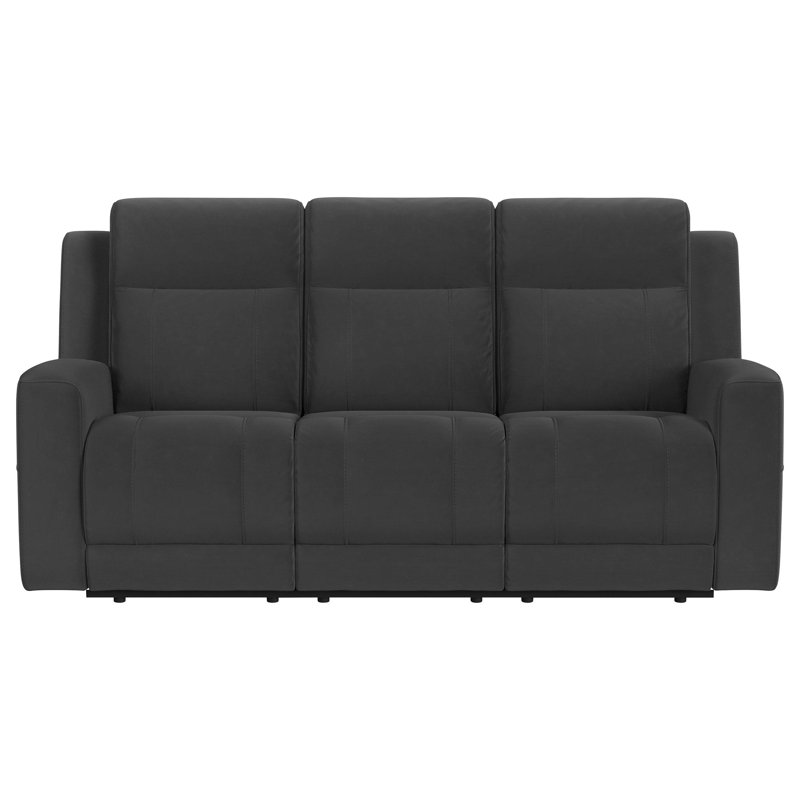 Ensemble de canapé inclinable rembourré 3 pièces Bala, Gris