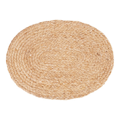Paschke Jute No Pattern Oval Placemat