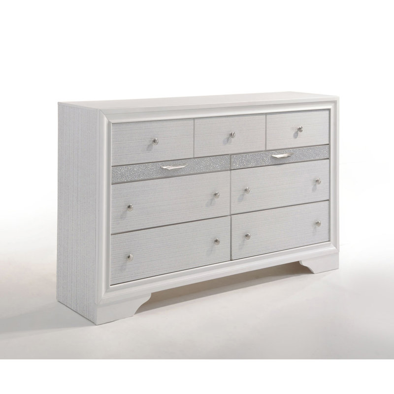 Commode 9 tiroirs Jubi, Blanc