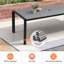 Table de salle à manger d'extérieur rectangulaire de 84 po L avec trou pour parasol et structure en aluminium  -2003037929-2003037908