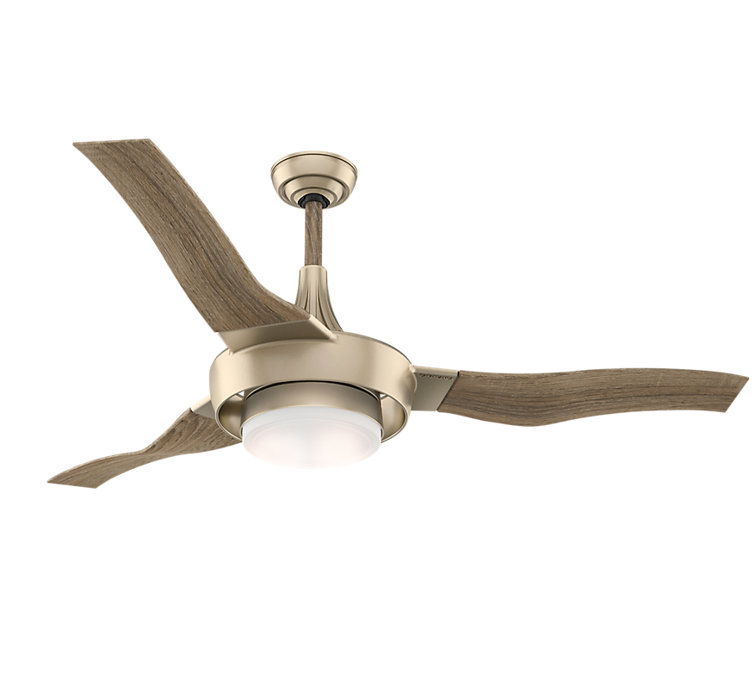 64" Perseus 3 - Blade Outdoor Standard Ceiling Fan with Pull Chain and Light Kit Included