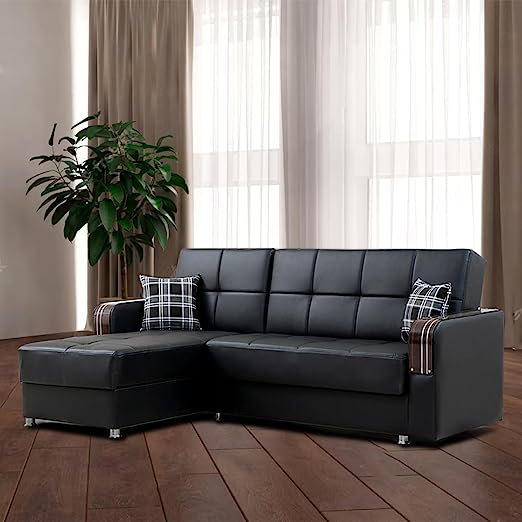Canapé modulaire réversible Chelita , Noir