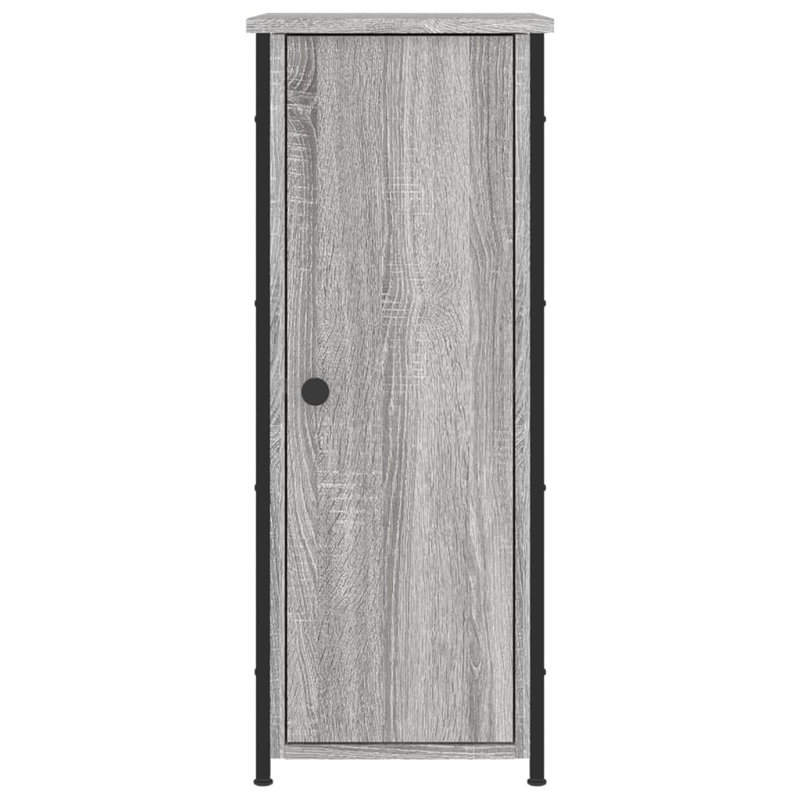 Memuna 32cm W Iron Bedside Table, Grey Sonoma, Set of 2