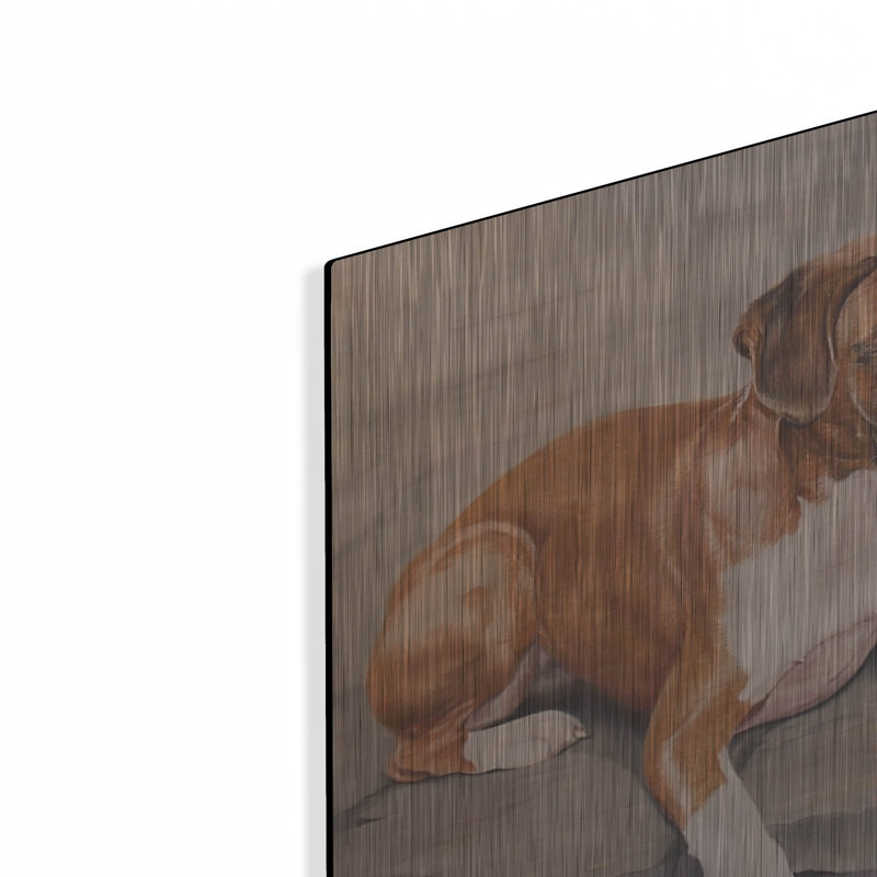 «Two Boxer Dogs» par Janet Pidoux, H 12 po x l 16 po