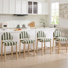 Hyland Upholstered 26.4'' Linen Counter Stool With Solid Wood Frame(Set Of 4)