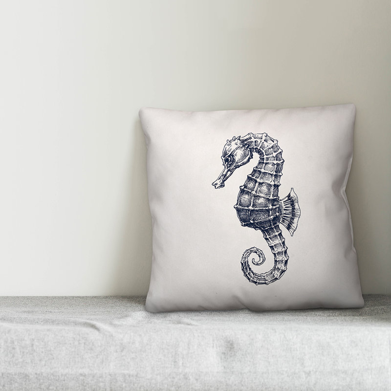  Coussin décoratif Hippocampe 18 "