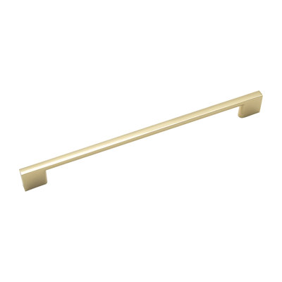 Heritage Designs Mod Handle Pull - 7-9/16" Center to Center Cabinet Pull Brushed Golden Brass - Contemporary Hardware for Drawers & Cabinets