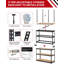 Étagères de garage robustes, tablettes de rangement réglables à 3 niveaux, 60 po x 36 po, 1320 lb de poids, étagères de rangement de garage réglables, étagères de rangement en métal-965245803